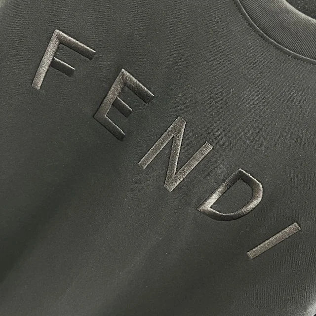 FENDI || FF-Logo Short-Sleeve T-Shirt In Black For Men - FASHION MYST 