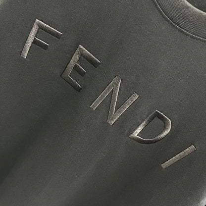 FENDI || FF-Logo Short-Sleeve T-Shirt In Black For Men - FASHION MYST 