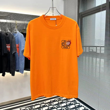 LOEWE || Short Sleeve Anagram Logo T-Shirt / ORANGE - FASHION MYST 