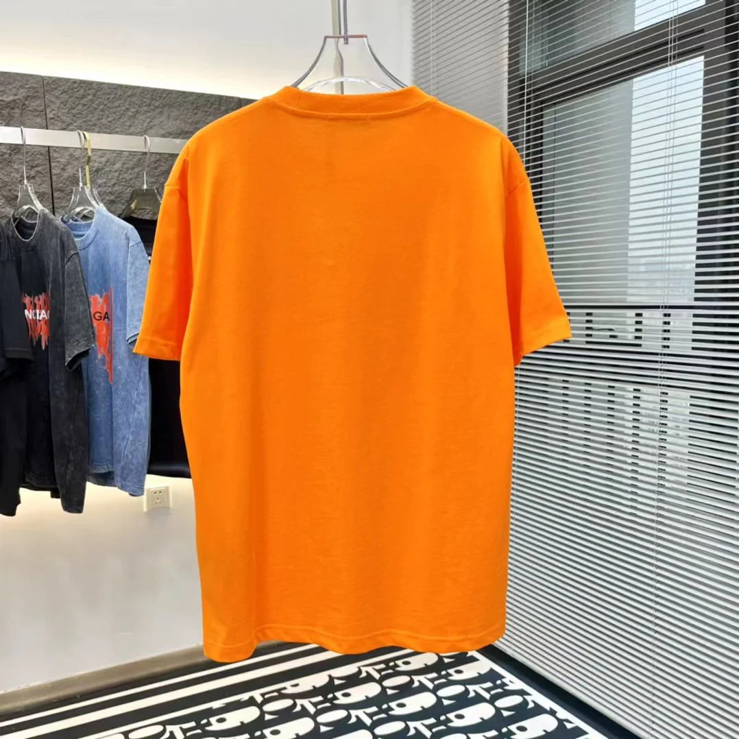 LOEWE || Short Sleeve Anagram Logo T-Shirt / ORANGE - FASHION MYST 