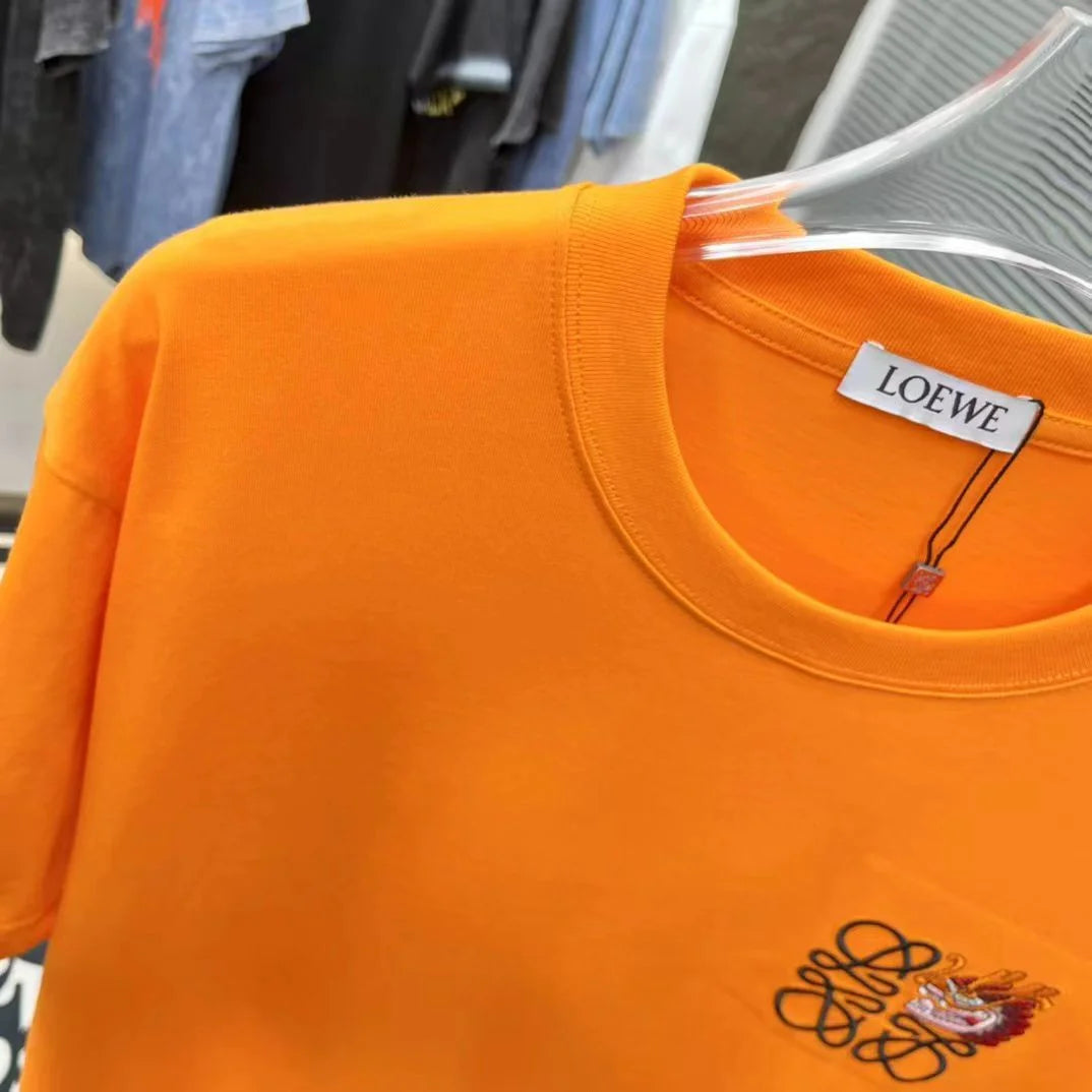 LOEWE || Short Sleeve Anagram Logo T-Shirt / ORANGE - FASHION MYST 