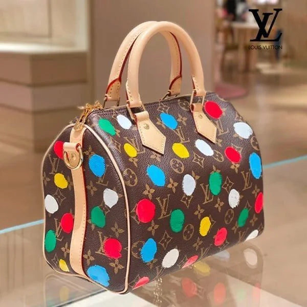 Louis Vuitton || Brown Monogram and Multicolor Infinity Dot Speedy - FASHION MYST 