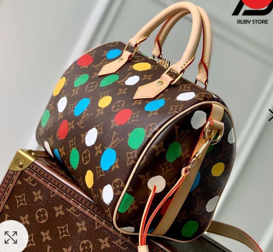 Louis Vuitton || Brown Monogram and Multicolor Infinity Dot Speedy - FASHION MYST 