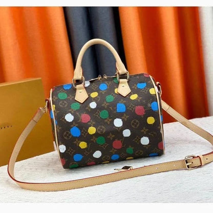 Louis Vuitton || Brown Monogram and Multicolor Infinity Dot Speedy - FASHION MYST 