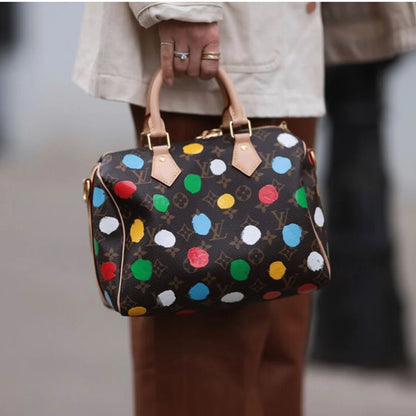 Louis Vuitton || Brown Monogram and Multicolor Infinity Dot Speedy - FASHION MYST 