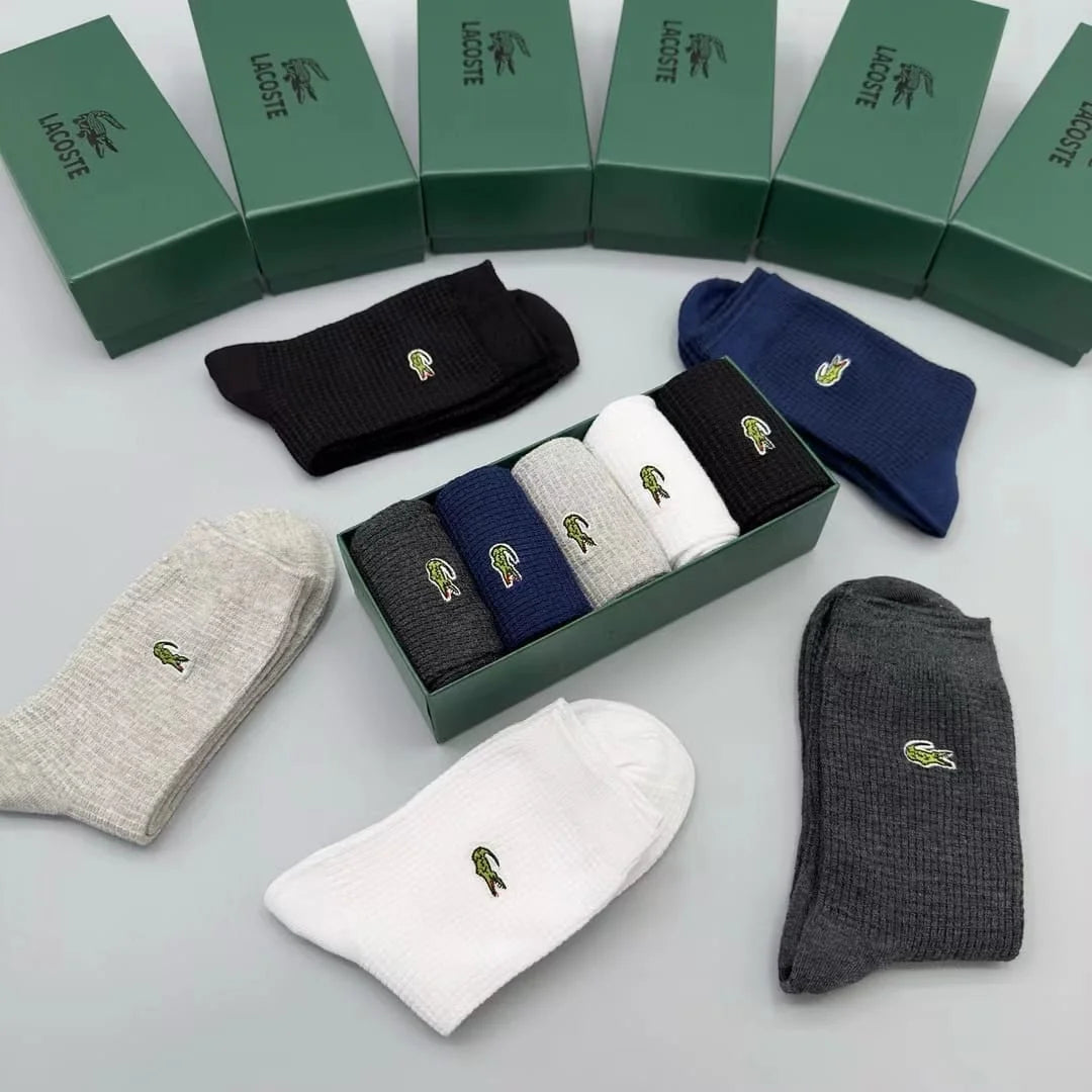 LACOSTE || Sport High-Cut Socks Pack Of Five Pair - FASHION MYST 