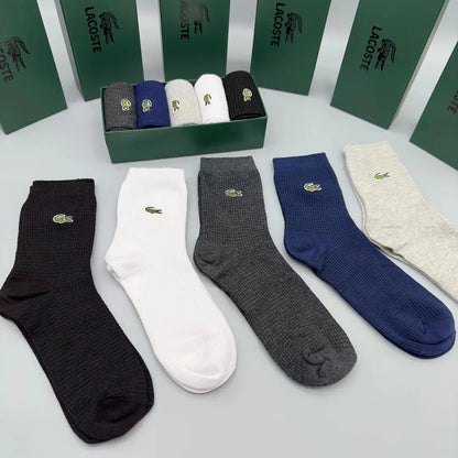 LACOSTE || Sport High-Cut Socks Pack Of Five Pair - FASHION MYST 