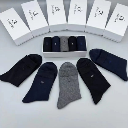 CALVIN KLIEN || Men's Athleisure Branded Pack Of Five Cotton-blend Knitted Socks - FASHION MYST 