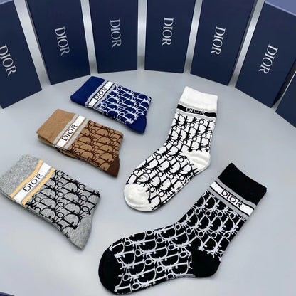 CHRISTIAN DIOR || Dior Homme All Over CD Logo Print Socks - FASHION MYST 