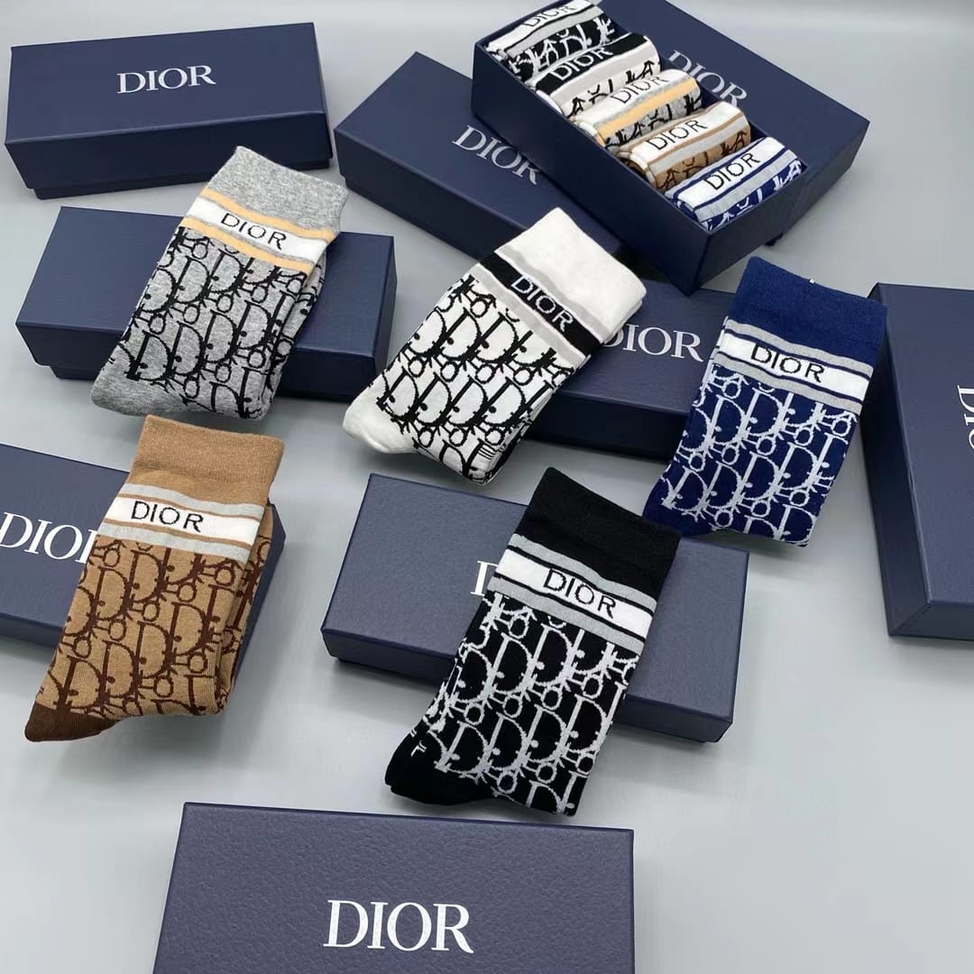 CHRISTIAN DIOR || Dior Homme All Over CD Logo Print Socks - FASHION MYST 