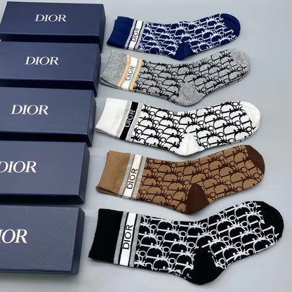 CHRISTIAN DIOR || Dior Homme All Over CD Logo Print Socks - FASHION MYST 