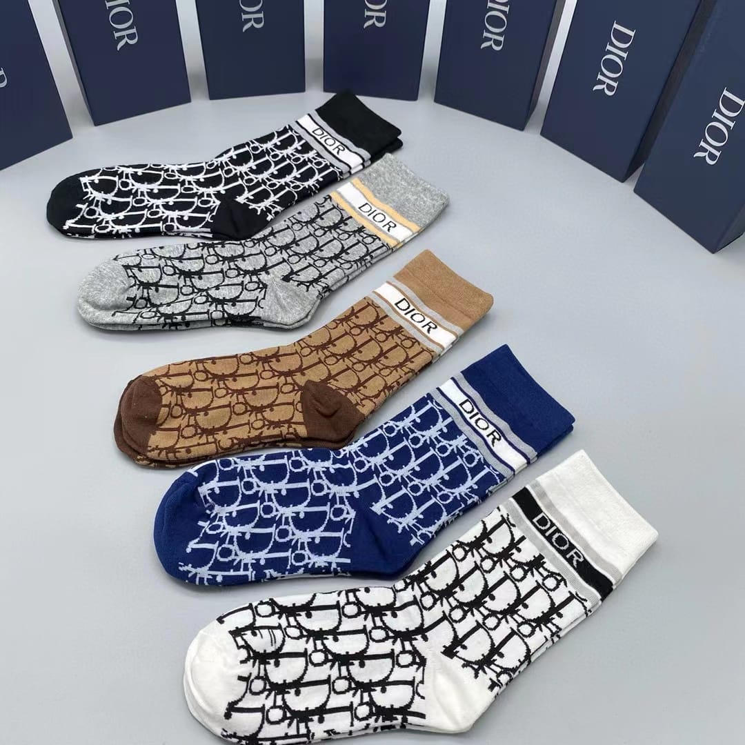 CHRISTIAN DIOR || Dior Homme All Over CD Logo Print Socks - FASHION MYST 