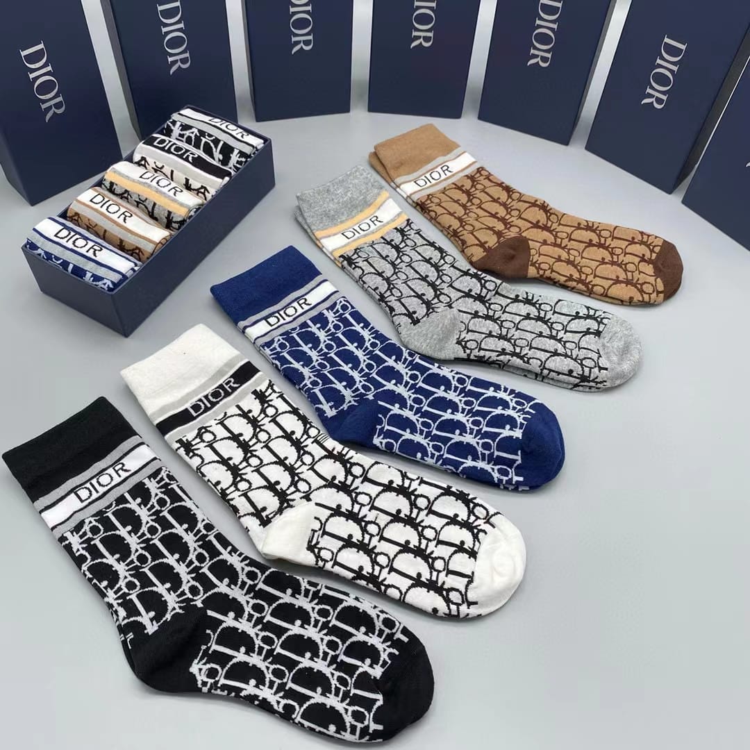 CHRISTIAN DIOR || Dior Homme All Over CD Logo Print Socks - FASHION MYST 