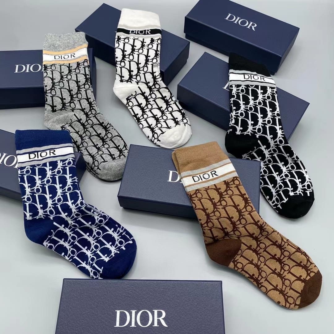 CHRISTIAN DIOR || Dior Homme All Over CD Logo Print Socks - FASHION MYST 