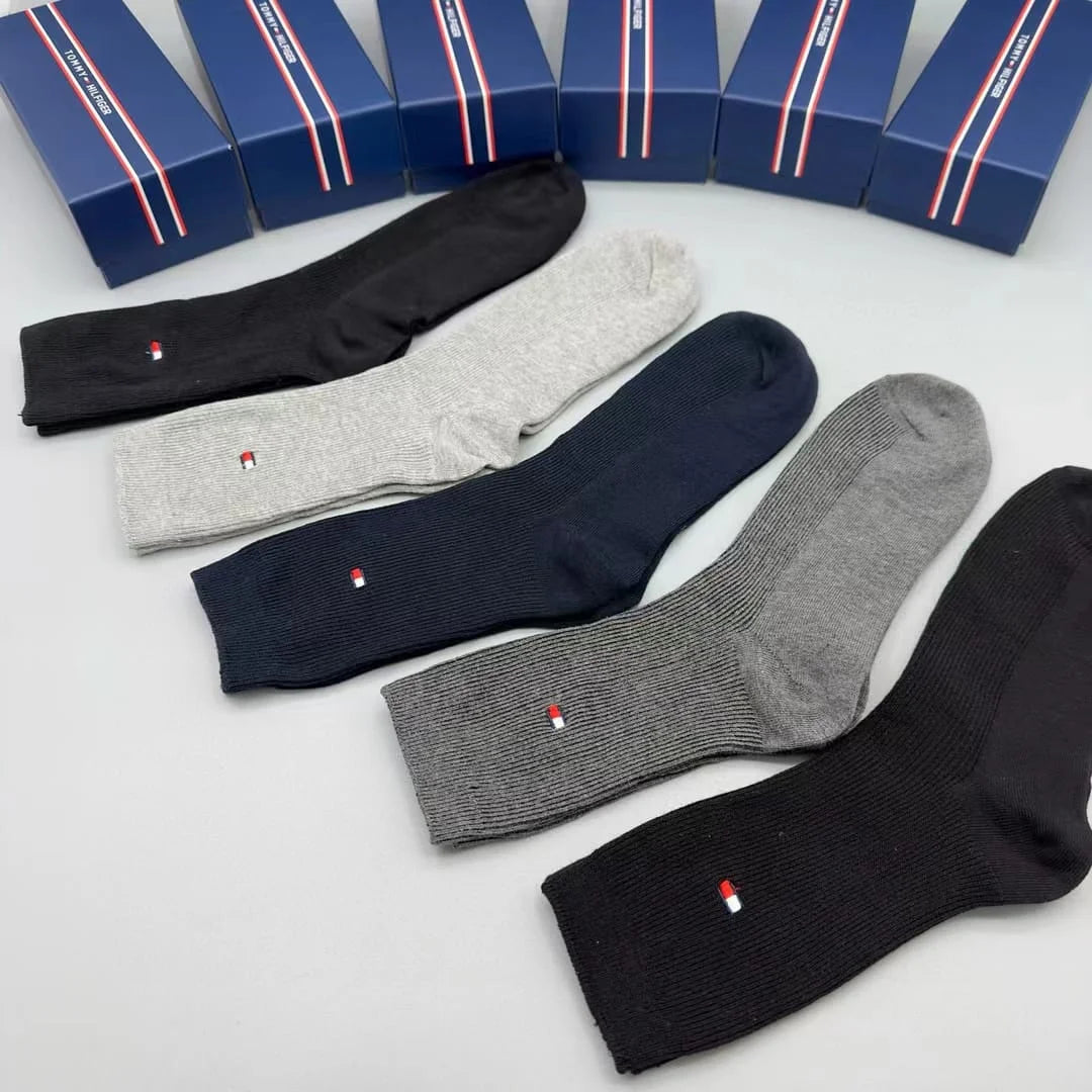 TOMMY HILFIGER || 5-Pack Classic Cotton Dress Socks - FASHION MYST 