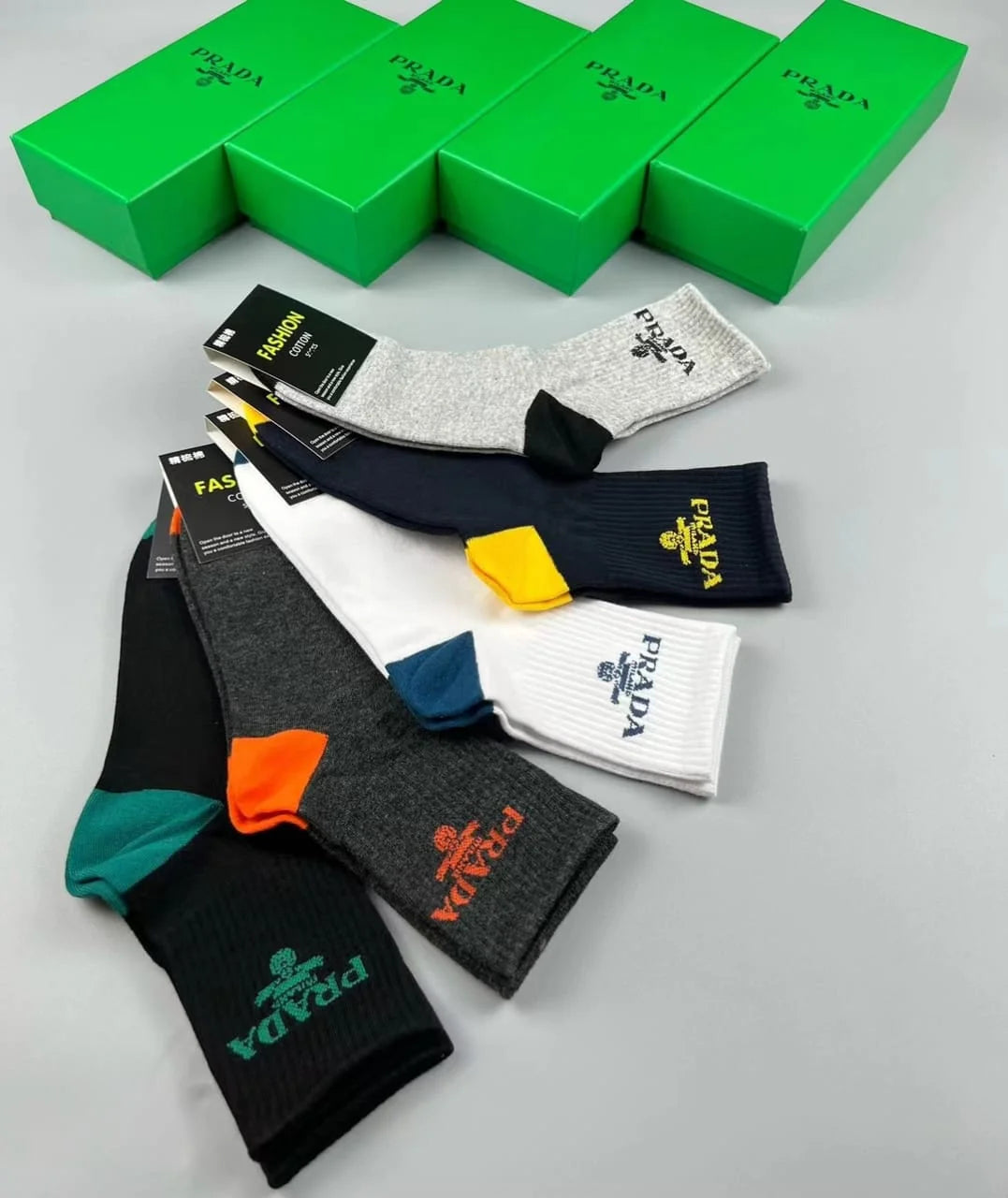 PRADA || Logo Embroidered Socks Pack Of Five - FASHION MYST 