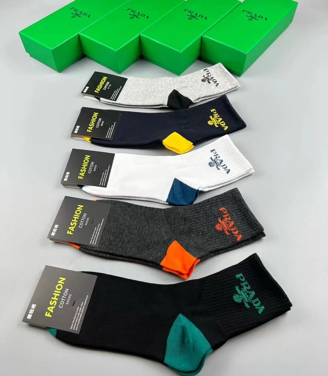 PRADA || Logo Embroidered Socks Pack Of Five - FASHION MYST 