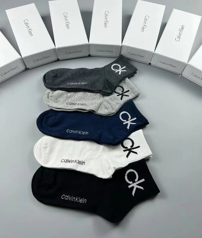 Calvin Klien || Cotton Micro-Cushion Socks Pack Of Five In Box - FASHION MYST 