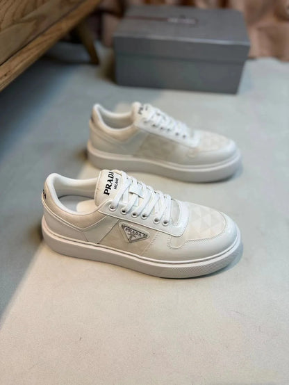 PRADA || Downtown Re-Nylon Low-Top Sneaker / White - FASHION MYST 