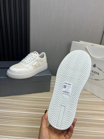 PRADA || Downtown Re-Nylon Low-Top Sneaker / White - FASHION MYST 