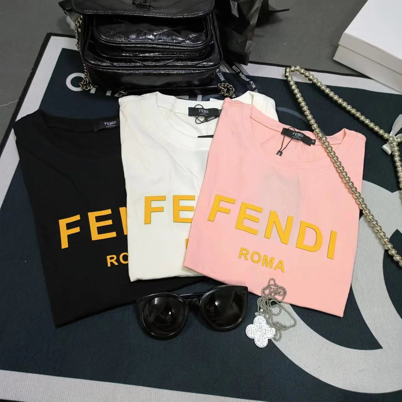 FENDI || Fendi Logo Cotton T-Shirt For Girl - FASHION MYST 