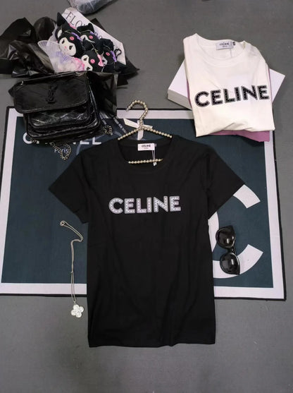 CELINE || Cotton Short-Sleeves T-Shirt For Girl - FASHION MYST 