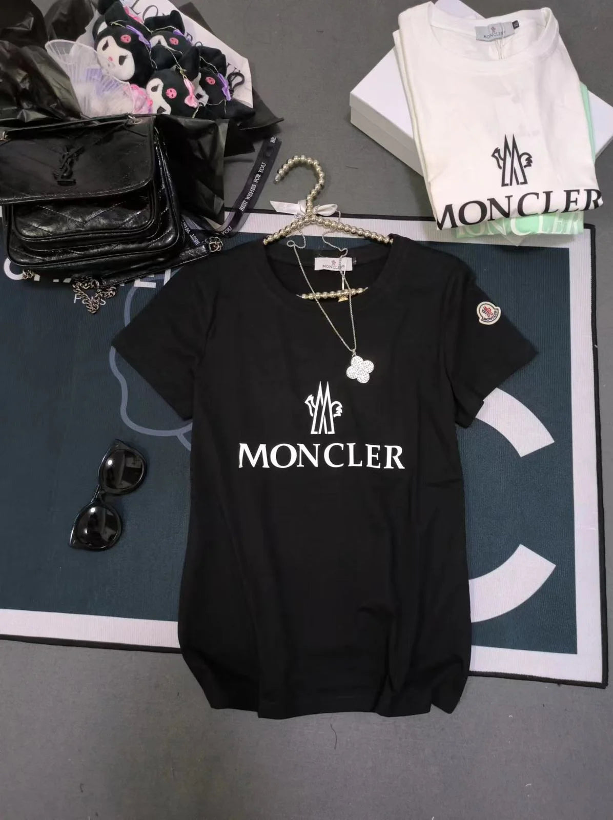 MONCLER || Women's Appliqué-Logo Cotton T-Shirt - FASHION MYST 