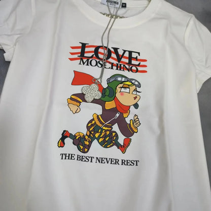 MOSCHINO || The Best Never Rest Cotton Jersey T-Shirt - FASHION MYST 