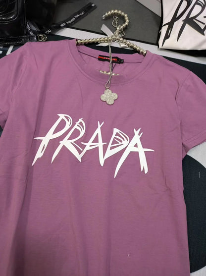 PRADA || Logo T-shirt In Cotton Jersey For Girls - FASHION MYST 