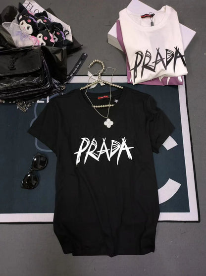 PRADA || Logo T-shirt In Cotton Jersey For Girls - FASHION MYST 