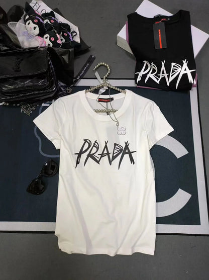 PRADA || Logo T-shirt In Cotton Jersey For Girls - FASHION MYST 