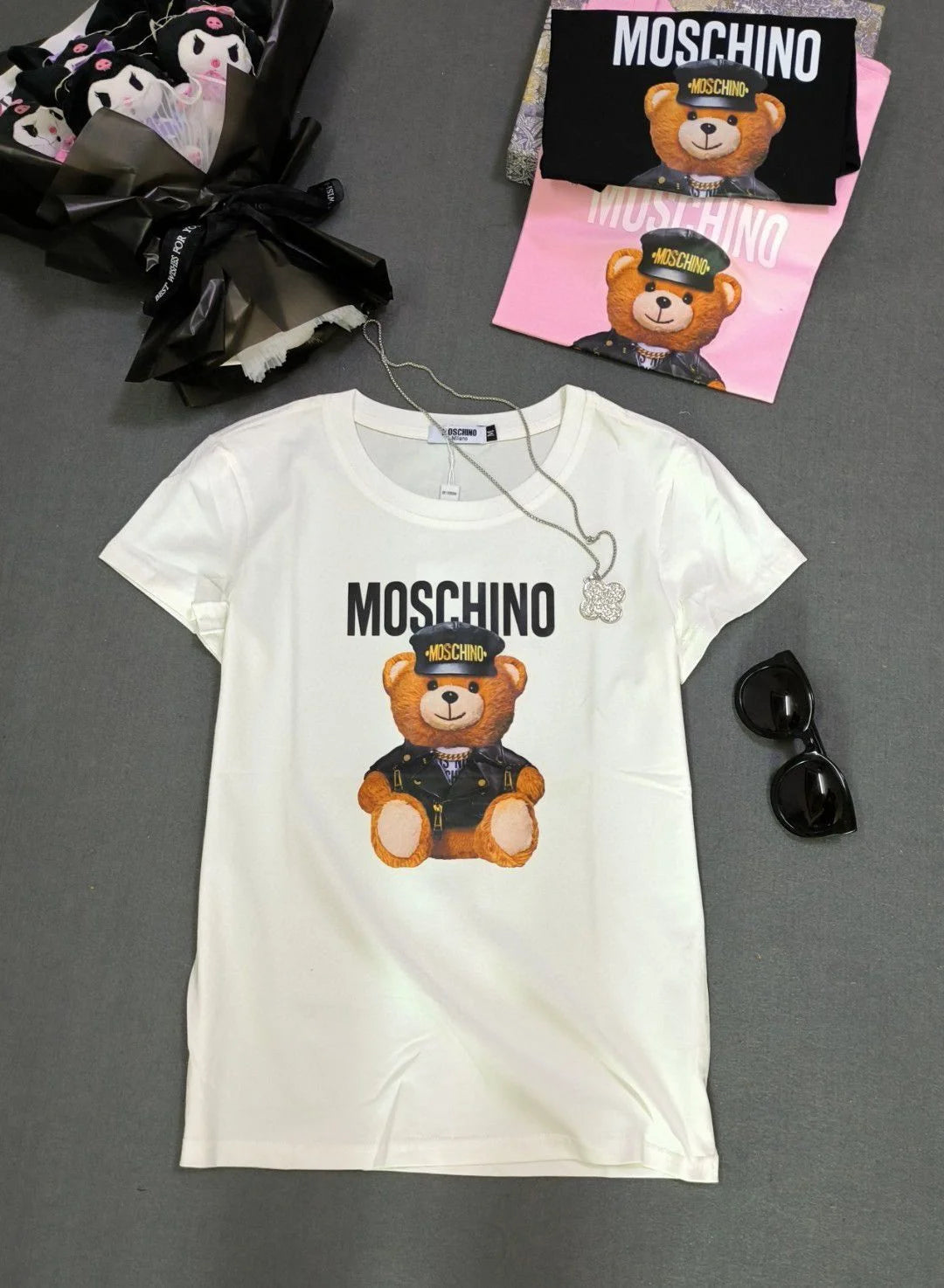 MOSCHINO COUTURE || Women's Archive Big Teddy Print T-Shirt - FASHION MYST 