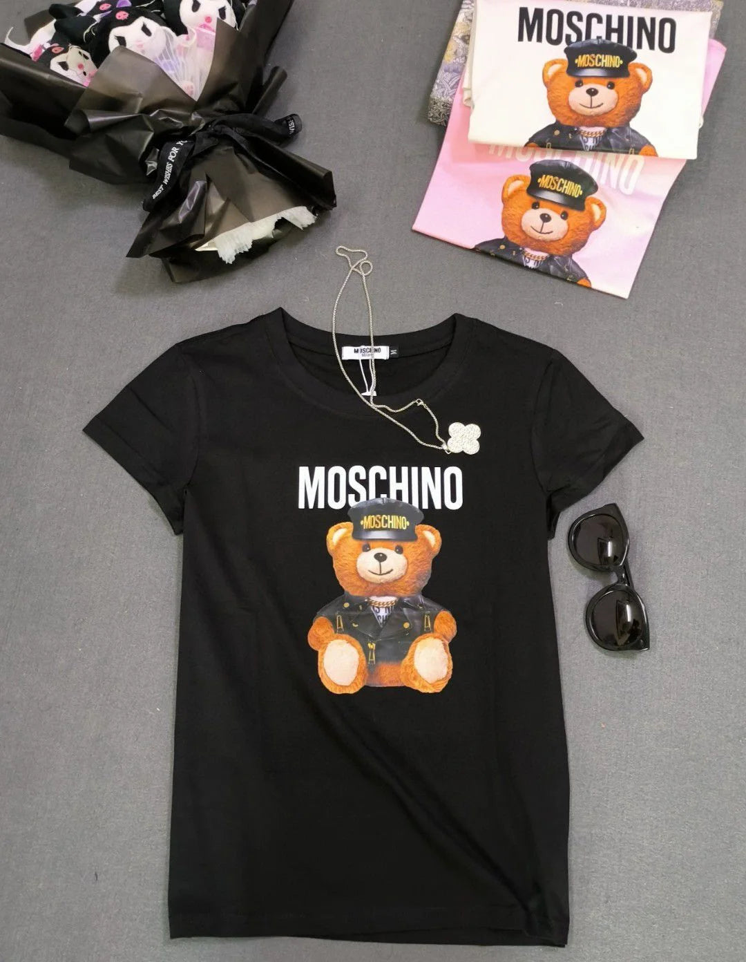 MOSCHINO COUTURE || Women's Archive Big Teddy Print T-Shirt - FASHION MYST 