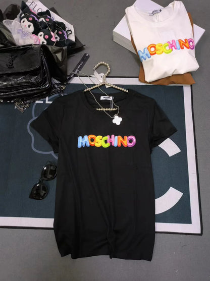 MOSCHINO || Oversized Rainbow Logo T-shirt - FASHION MYST 