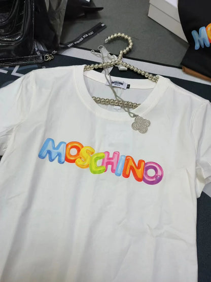 MOSCHINO || Oversized Rainbow Logo T-shirt - FASHION MYST 