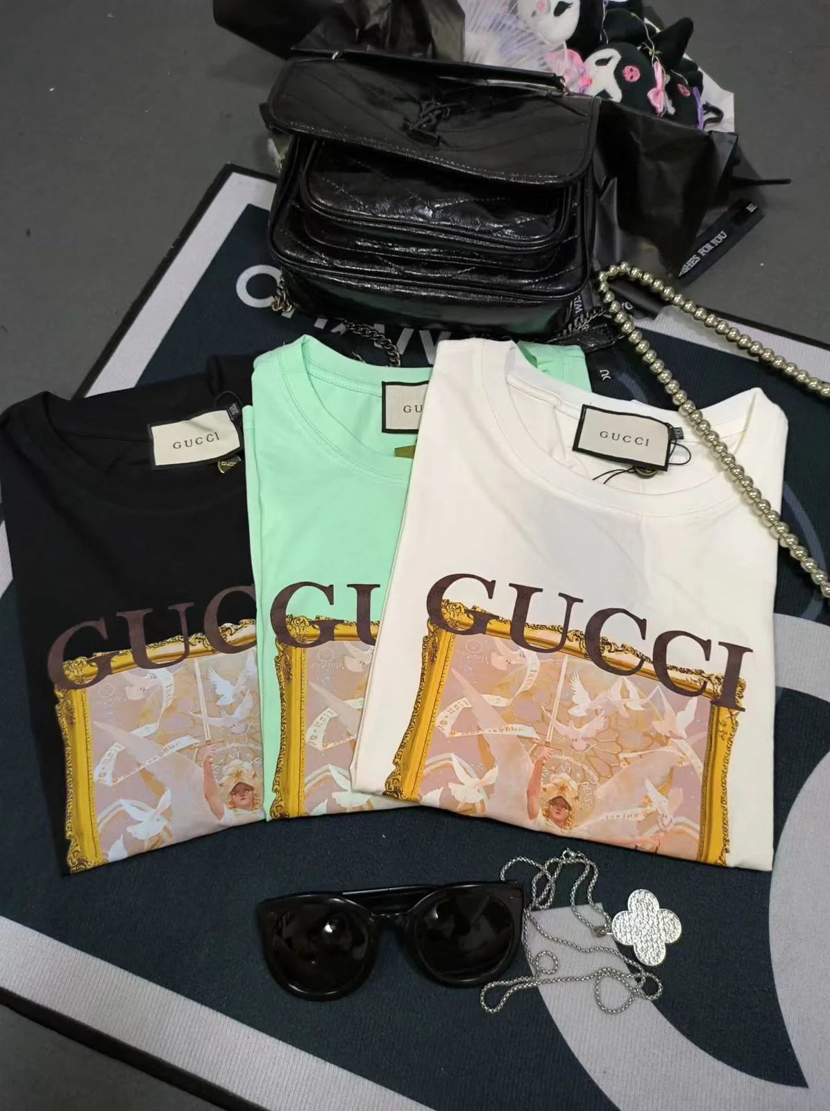 GUCCI Logo Printed Cotton Short Sleeve T Shirt For Girls FASHION MYST