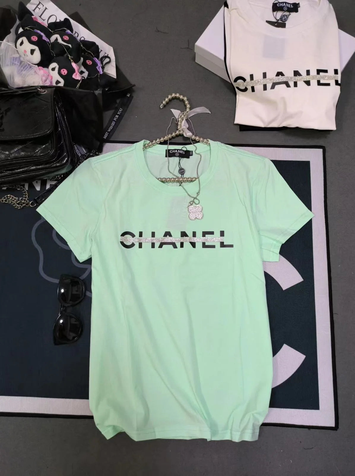 CHANEL || Chanel Text Logo T-Shirt For Girls - FASHION MYST 