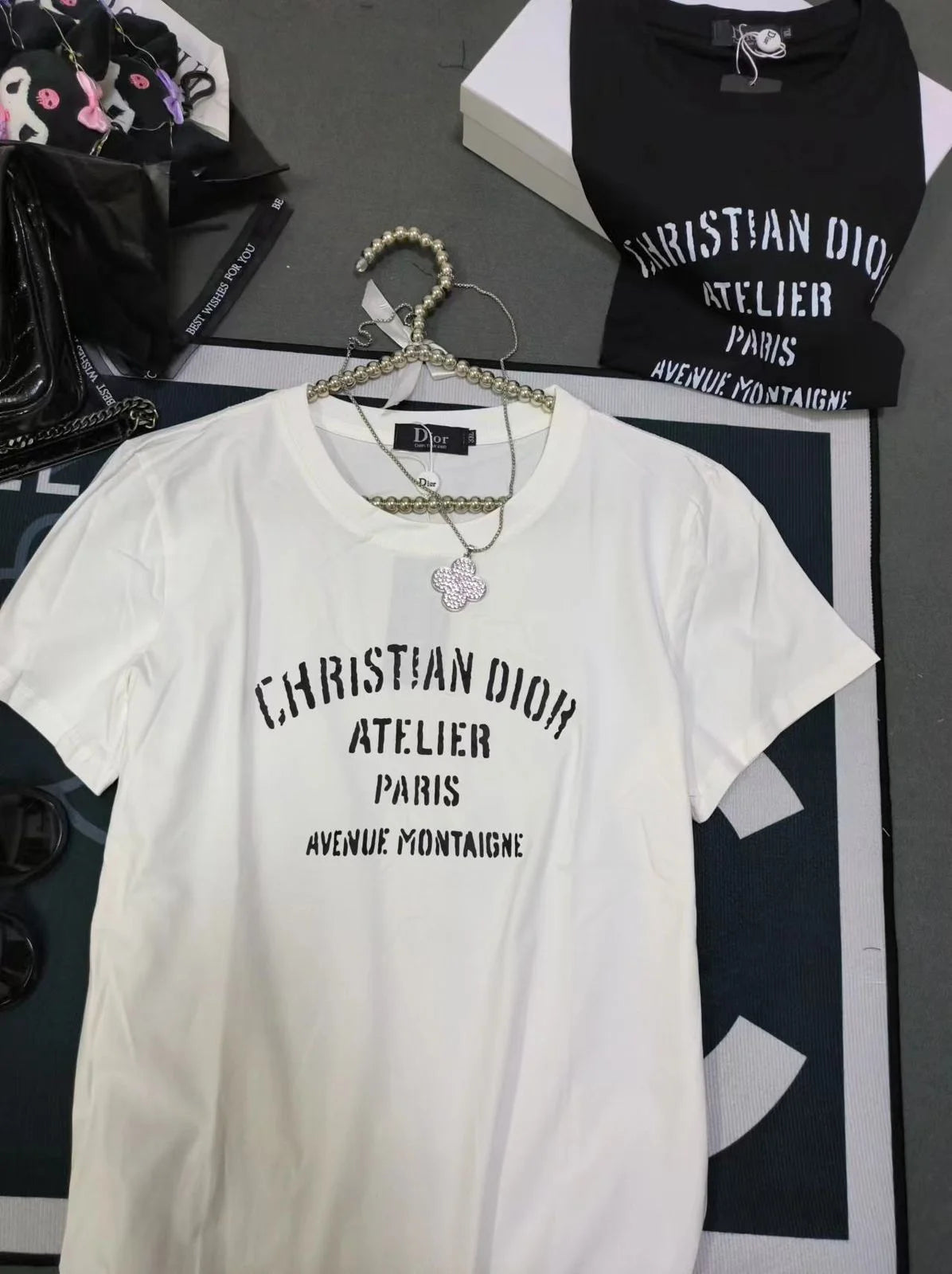 DIOR || Christian DIOR Atelier Salute Designer Series Print Short Sleeve For Girls - FASHION MYST 