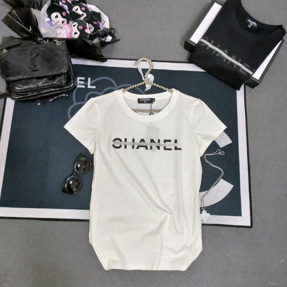 CHANEL || Chanel Text Logo T-Shirt For Girls - FASHION MYST 