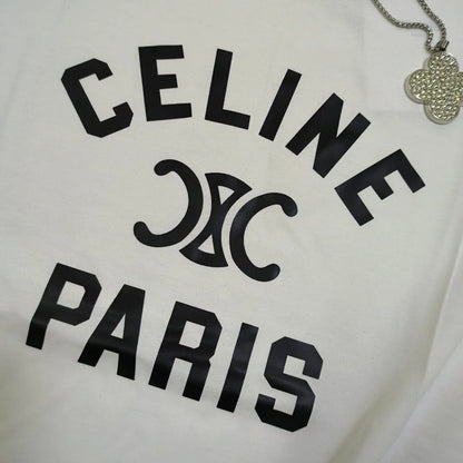 CELINE || Celine Paris Logo T-Shirt In Cotton Jersey - FASHION MYST 