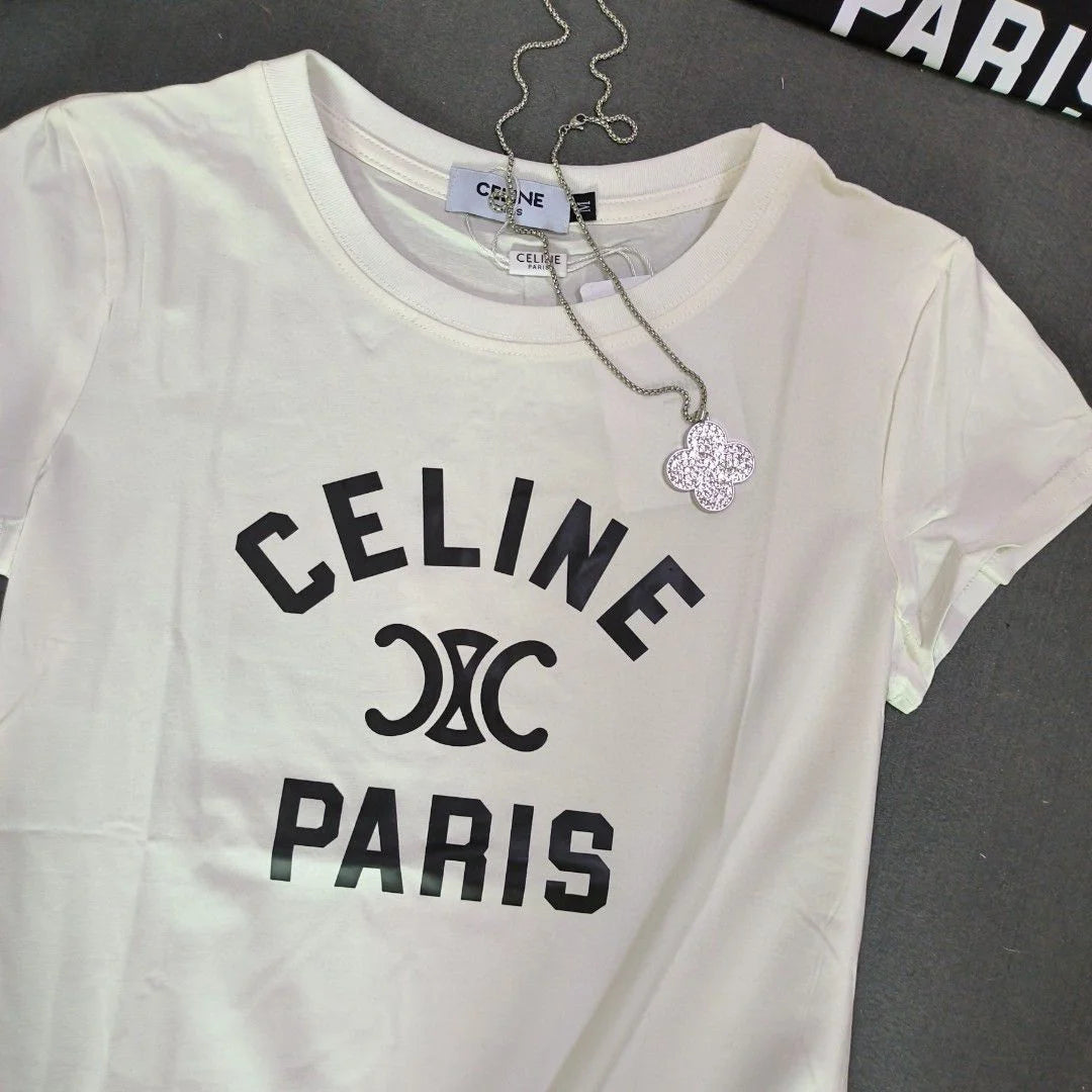 CELINE Celine Paris Logo T Shirt In Cotton Jersey FASHION MYST