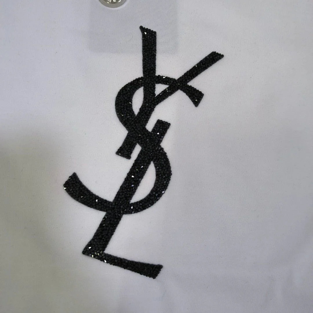 YVES SAINT LAURENT T Shirt With Black YSL Logo For Girls FASHION MYST