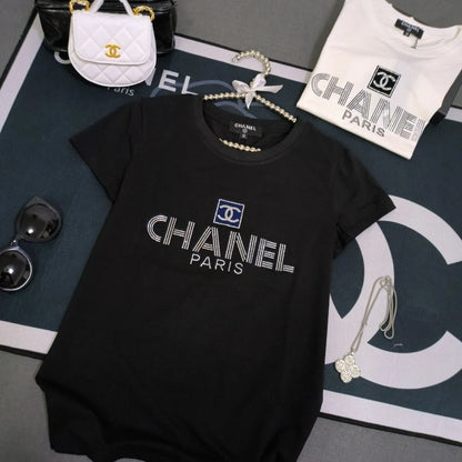 CHANEL || Chanel Paris Text Logo T-Shirt For Girls - FASHION MYST 