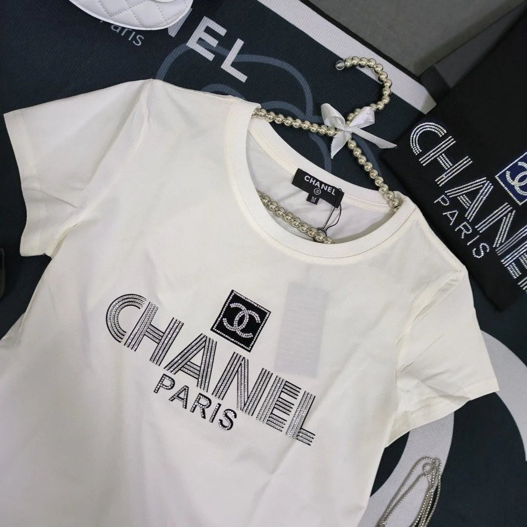 CHANEL || Chanel Paris Text Logo T-Shirt For Girls - FASHION MYST 