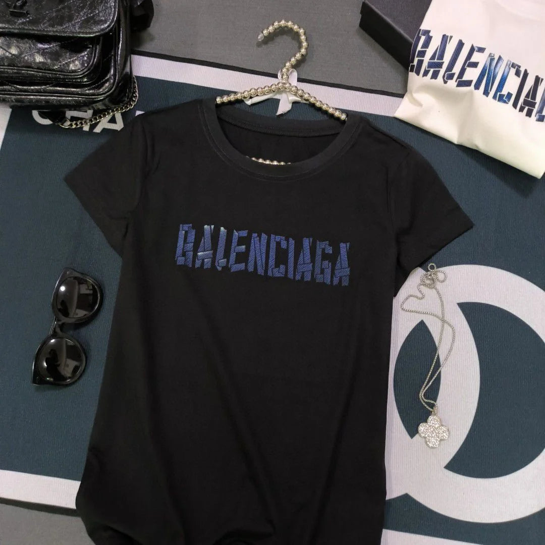 BALENCIAGA || Tape Type T-shirt Medium Fit For Girls - FASHION MYST 