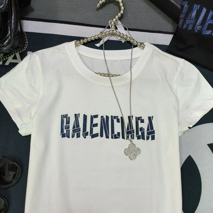 BALENCIAGA || Tape Type T-shirt Medium Fit For Girls - FASHION MYST 