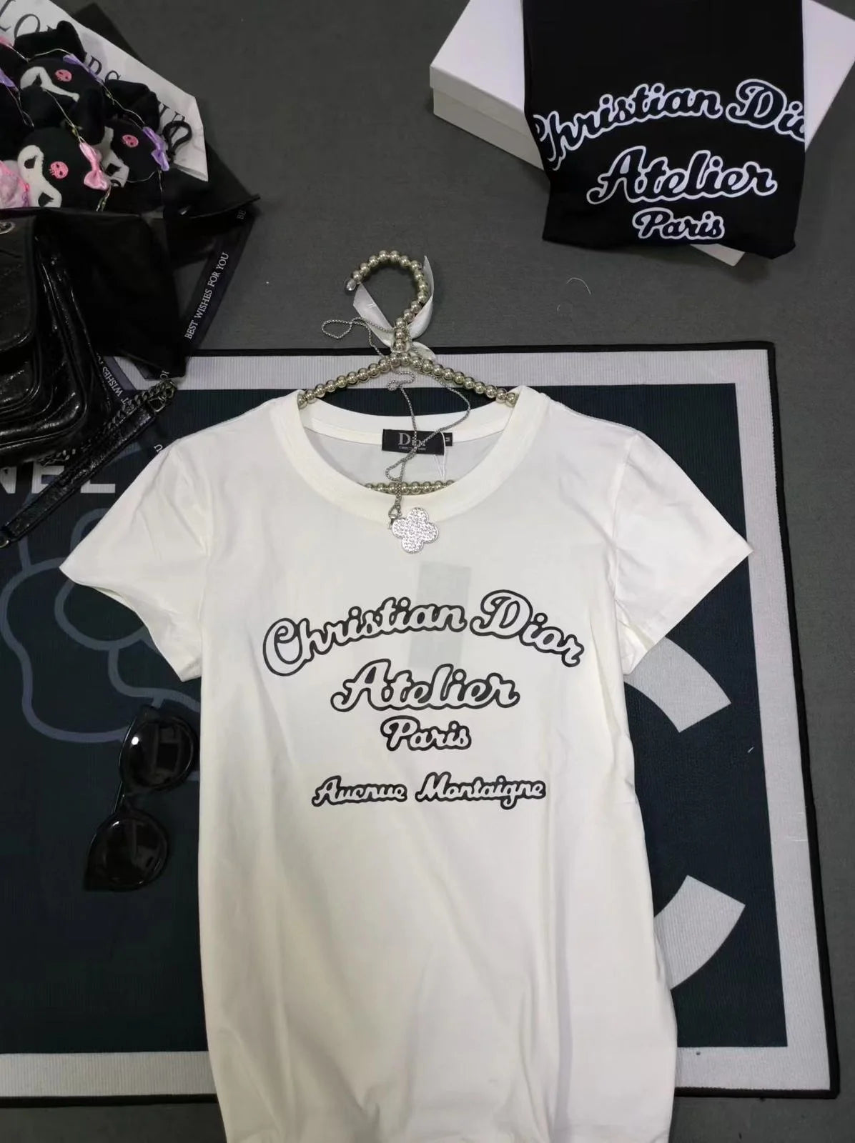 CHRISTIAN DIOR Relaxed Fit Christian Dior Atelier Paris Logo T Shir FASHION MYST