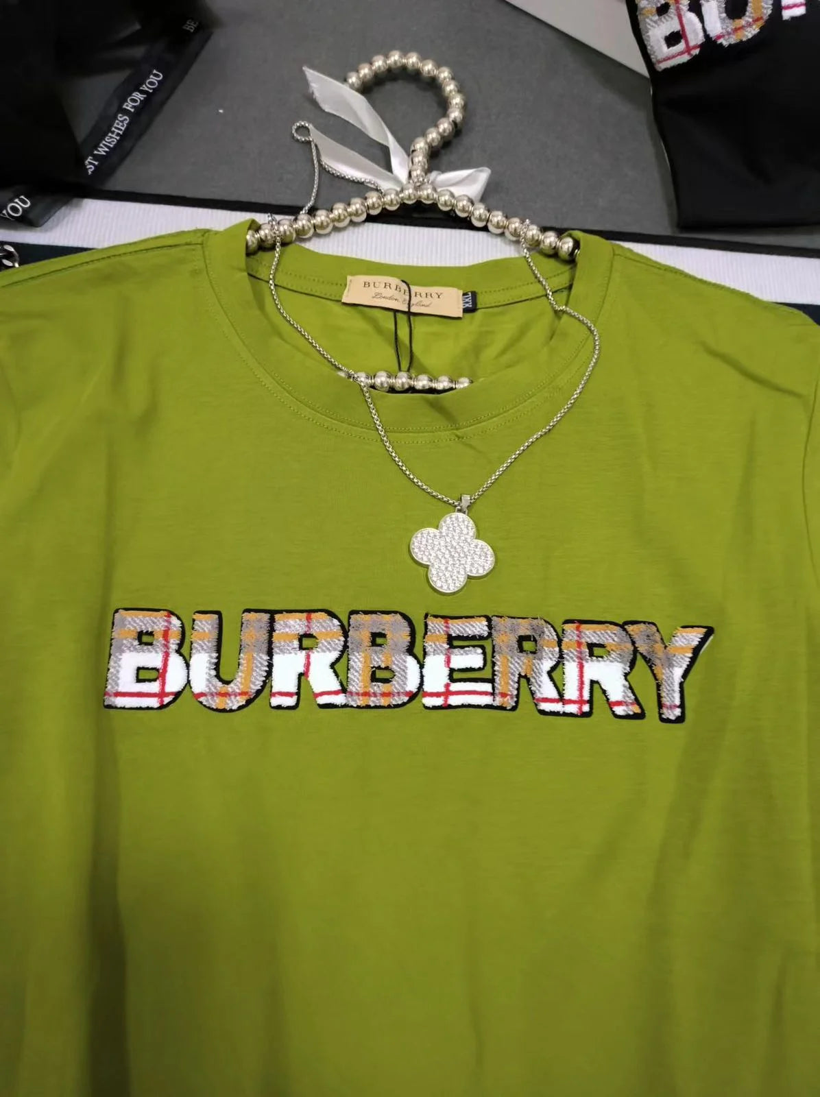 BURBERRY || Luxury T-Shirt With BURBERRY Logo Print For Girls - FASHION MYST 