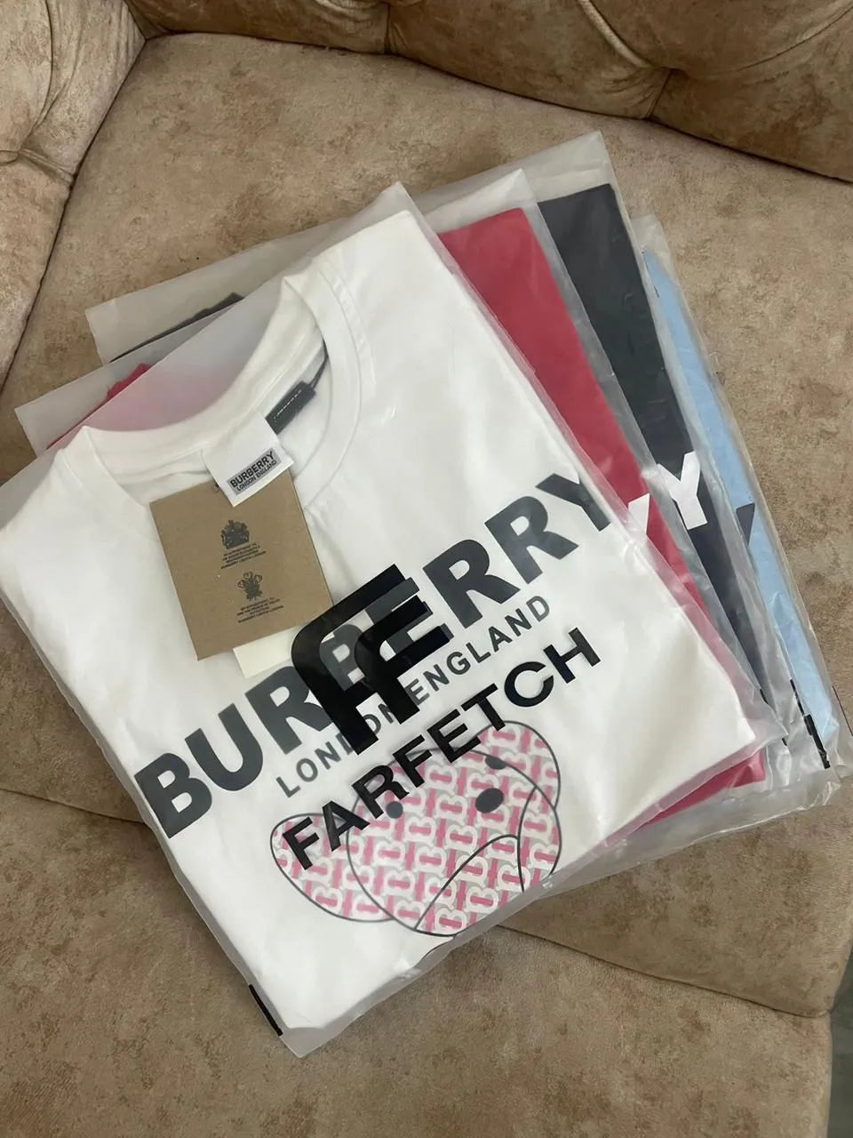 BURBERRY || TB Teddy Bear Logo Ladies T-Shirt – FASHION MYST