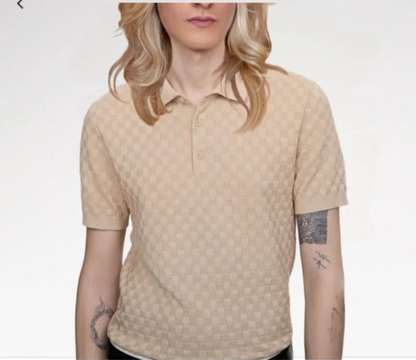 LOUIS VUITTON || Slim Fit Textured-Knit Polo T-Shirt For Girls - FASHION MYST 